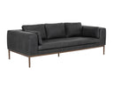 Serbia Black Leather Sofa Burr by Matho Sun