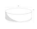 Round Rustic Oak Coffee Table Kalla by Matho Sun, view 5