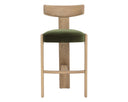 Rustic Oak Forest Green Barstool Horton by Matho Sun, view 2