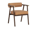 Antique Brown Sahara Camel Leather Dining Armchair Sova by Matho Sun