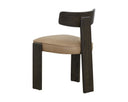 Dark Brown Sahara Sand Leather Dining Chairs set of 2 Horton by Matho Sun, view 4