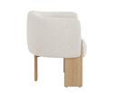 Rustic Oak Dove Cream Lounge Chair Trine by Matho Sun, view 3