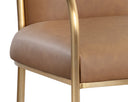 Milliken Cognac Dining Armchair Cicero by Matho Sun, view 5