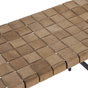Suede Light Tan Leather Bench Omari by Matho Sun, view 4