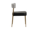 Gold Bravo Black / Helios Check Black Dining Chairs set of 2 Ashwin Stackable by Matho Sun, view 3