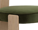Rustic Oak Forest Green Dining Chairs set of 2 Horton by Matho Sun, view 5