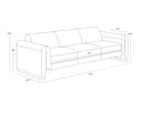 Distressed Brown Nubuck Tan Leather Sofa Romer by Matho Sun, view 8