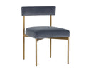 Antique Brass Velvet Slate Dining Chairs set of 2 Seneca by Matho Sun