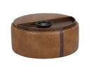 Tobacco Tan / Autumn Chestnut Storage Ottoman Borelli Wheeled by Matho Sun, view 2