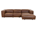 Raf Lucia Tobacco Leather Sofa Chaise Beau by Matho Sun, view 2
