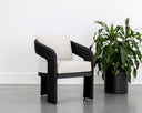 Black Louis Cream Dining Armchair Pylos by Matho Sun, view 5