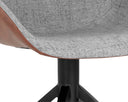 Cinnamon Brown / November Grey Dining Chair Mccoy Swivel by Matho Sun, view 6