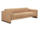 Distressed Brown Nubuck Tan Leather Sofa Romer by Matho Sun