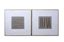 48" X 48" Gold Floater Frame Abstract Pick Up Sticks (Set Of 2) by Matho Sun