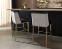 Antique Brass Cantina Black / Vera White Pepper Barstool Joplin by Matho Sun, view 6