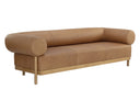 Rustic Oak Ludlow Sesame Leather Sofa Bromley by Matho Sun