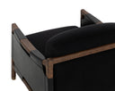 Antique Brown Abbington Black / Onyx Leather Lounge Chair Calloway by Matho Sun, view 5