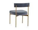 Antique Brass Velvet Slate Dining Chairs set of 2 Seneca by Matho Sun, view 3