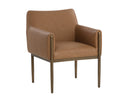 Milliken Cognac Dining Armchair Olea by Matho Sun