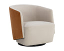 Meg Taupe / Meg Gold Lounge Chair Sarina Swivel by Matho Sun
