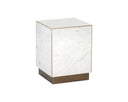 White Marble End Table Daines by Matho Sun, view 2