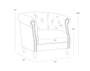 Cognac Leather Lounge Chair Marjorie by Matho Sun, view 6