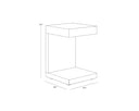 High Gloss White End Table Bachelor by Matho Sun, view 5