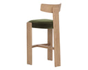 Rustic Oak Forest Green Barstool Horton by Matho Sun, view 4