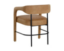 Ludlow Sesame Leather Dining Armchair Mavia by Matho Sun, view 4