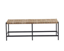 Suede Light Tan Leather Bench Omari by Matho Sun, view 2