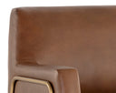 Vintage Caramel Leather Lounge Chair Cybil by Matho Sun, view 7