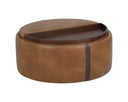 Tobacco Tan / Autumn Chestnut Storage Ottoman Borelli Wheeled by Matho Sun