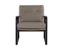 Missouri Stone Leather Lounge Chair Sterling by Matho Sun, view 2