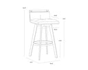 Milliken Cognac Barstool Arizona Swivel by Matho Sun, view 6