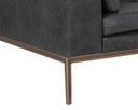 Serbia Black Leather Sofa Burr by Matho Sun, view 5