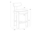 Dark Brown Sahara Sand Leather Counter Stool Horton by Matho Sun, view 6