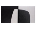48" X 48" Black Floater Frame Abstract Double Cross (Set Of 2) by Matho Sun