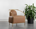 Milliken Cognac Lounge Chair Cicero by Matho Sun, view 7