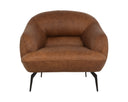 Cognac Leather Armchair Armani by Matho Sun, view 2