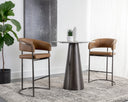 Gunmetal Milliken Cognac Barstool Marris by Matho Sun, view 5