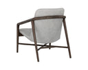 Distressed Brown Saloon Light Grey Leather Lounge Chair Cinelli by Matho Sun, view 4