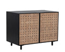 Small Suede Light Tan Leather Sideboard Omari by Matho Sun, view 2