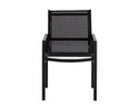 Black Dining Armchairs set of 2 Merano by Matho Sun, view 2