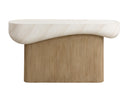 Travertine Look Cream Console Table Oreste by Matho Sun, view 3