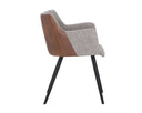 November Grey / Bravo Cognac Dining Armchair Griffin by Matho Sun, view 3