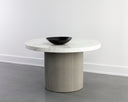 Marble Look Light Grey 55" Dining Table Nicolette by Matho Sun, view 2