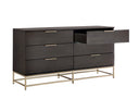Small Gold Charcoal Grey Dresser Rebel by Matho Sun, view 3