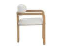 Rustic Oak Heather Ivory Tweed Dining Armchair Madrone by Matho Sun, view 3