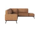 Raf Camel Leather Sofa Chaise Brandi by Matho Sun, view 3