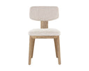 Weathered Oak Dove Cream Dining Chairs set of 2 Rickett by Matho Sun, view 2